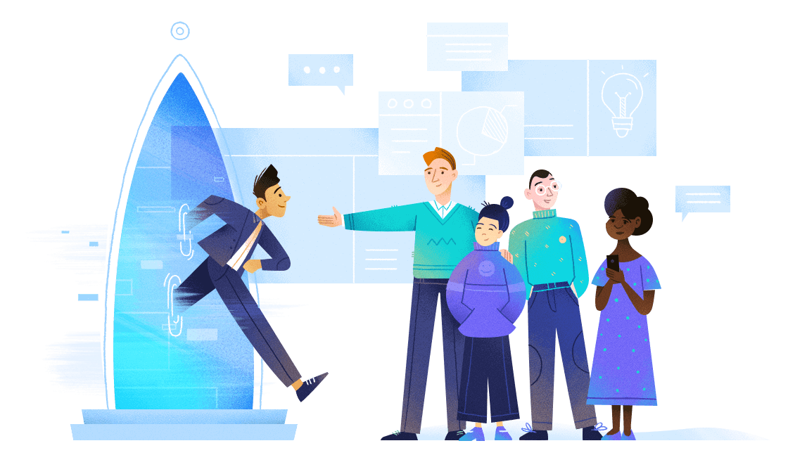 Sign in illustration